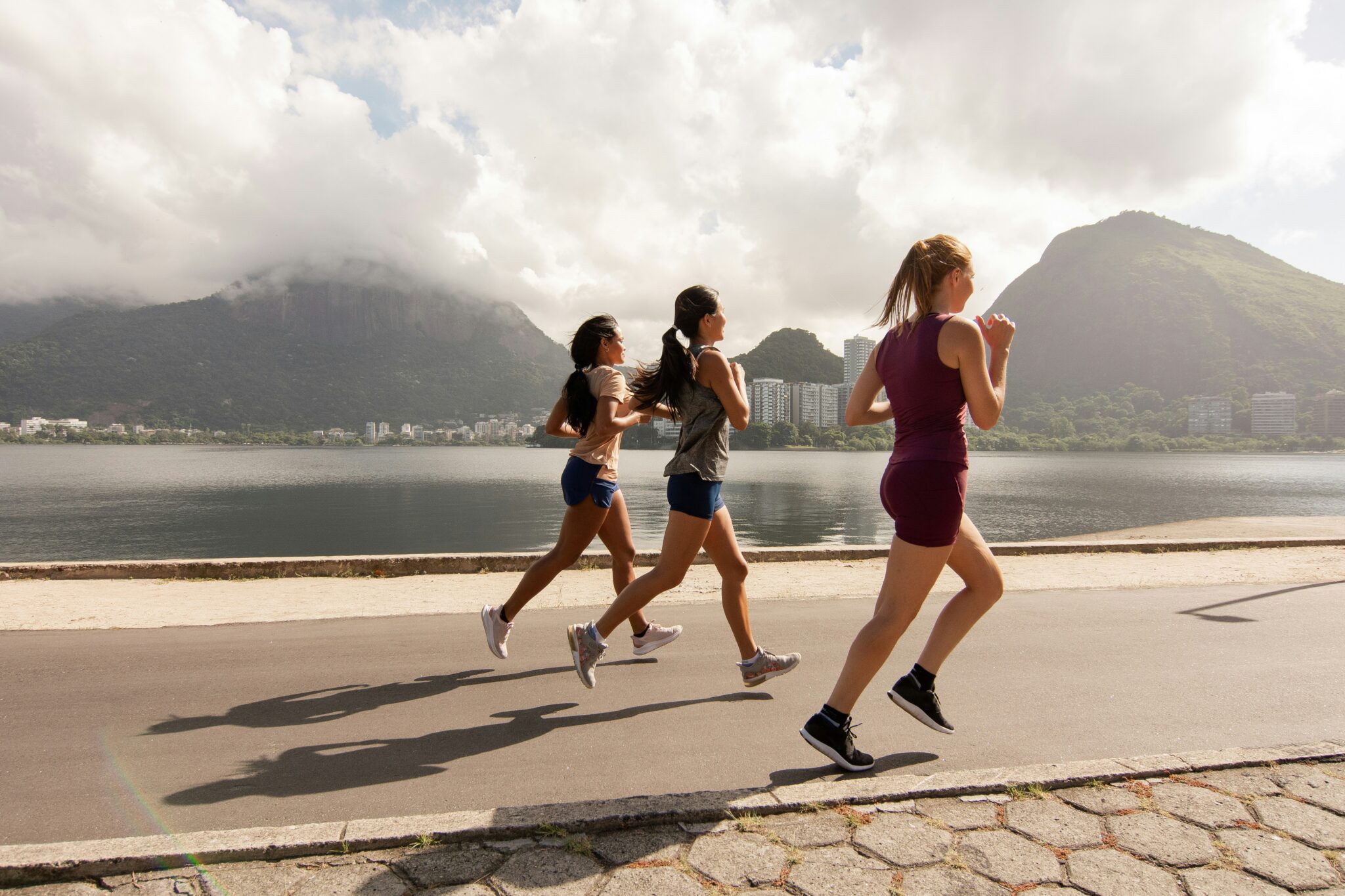 group of women running